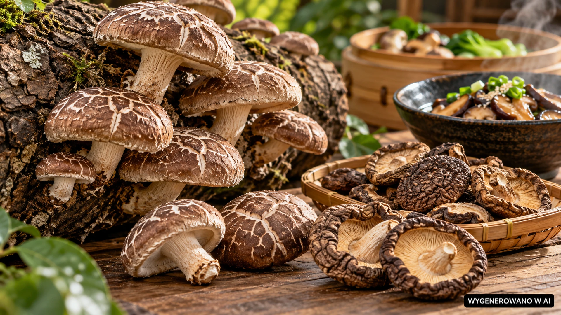 Twardnik japoński, twardziak jadalny (Lentinula edodes), shiitake - opis, właściwości i przyrządzanie