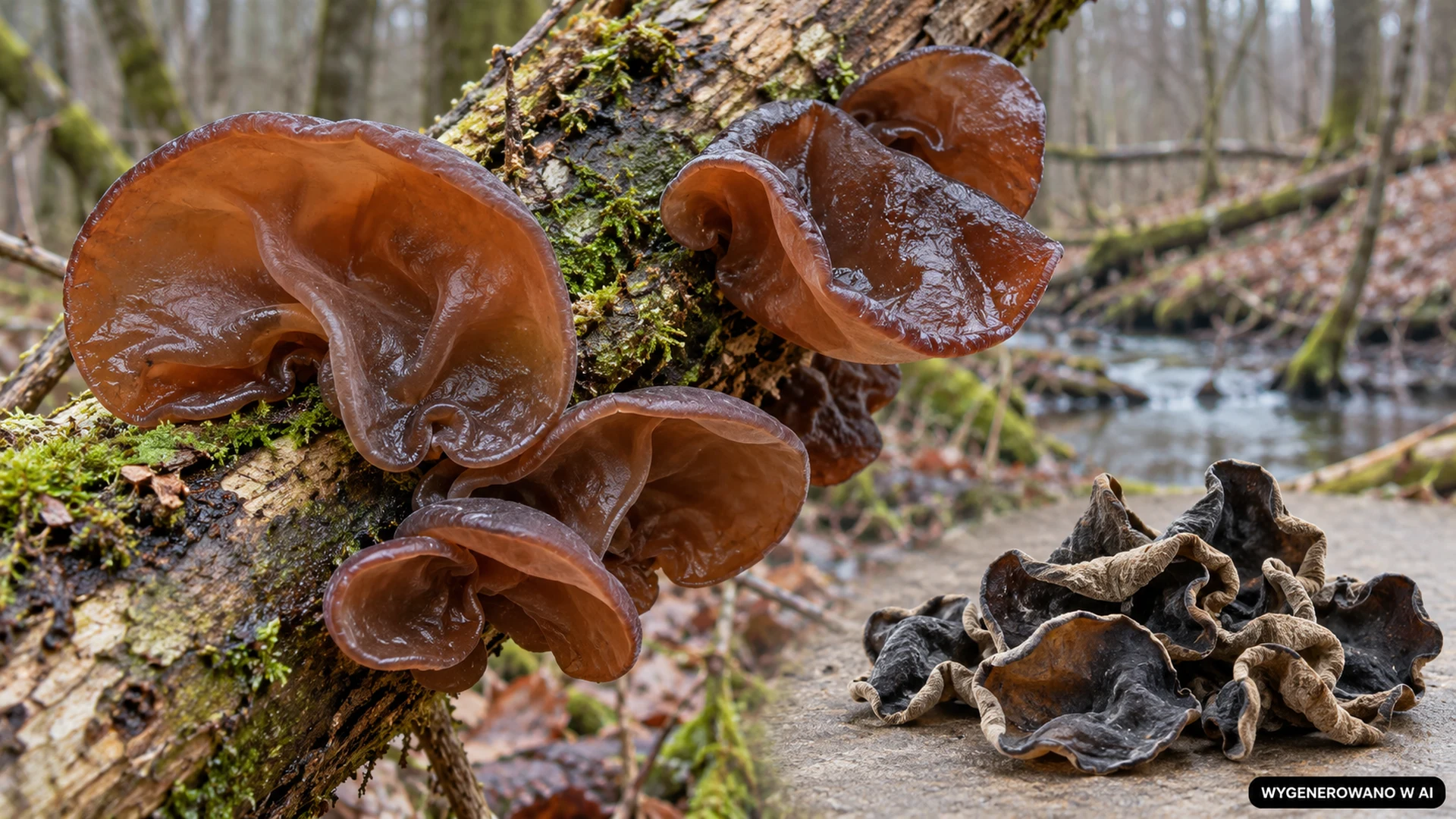 Grzyby mun (Auricularia auricula-judae) - uszak bzowy, opis i występowanie