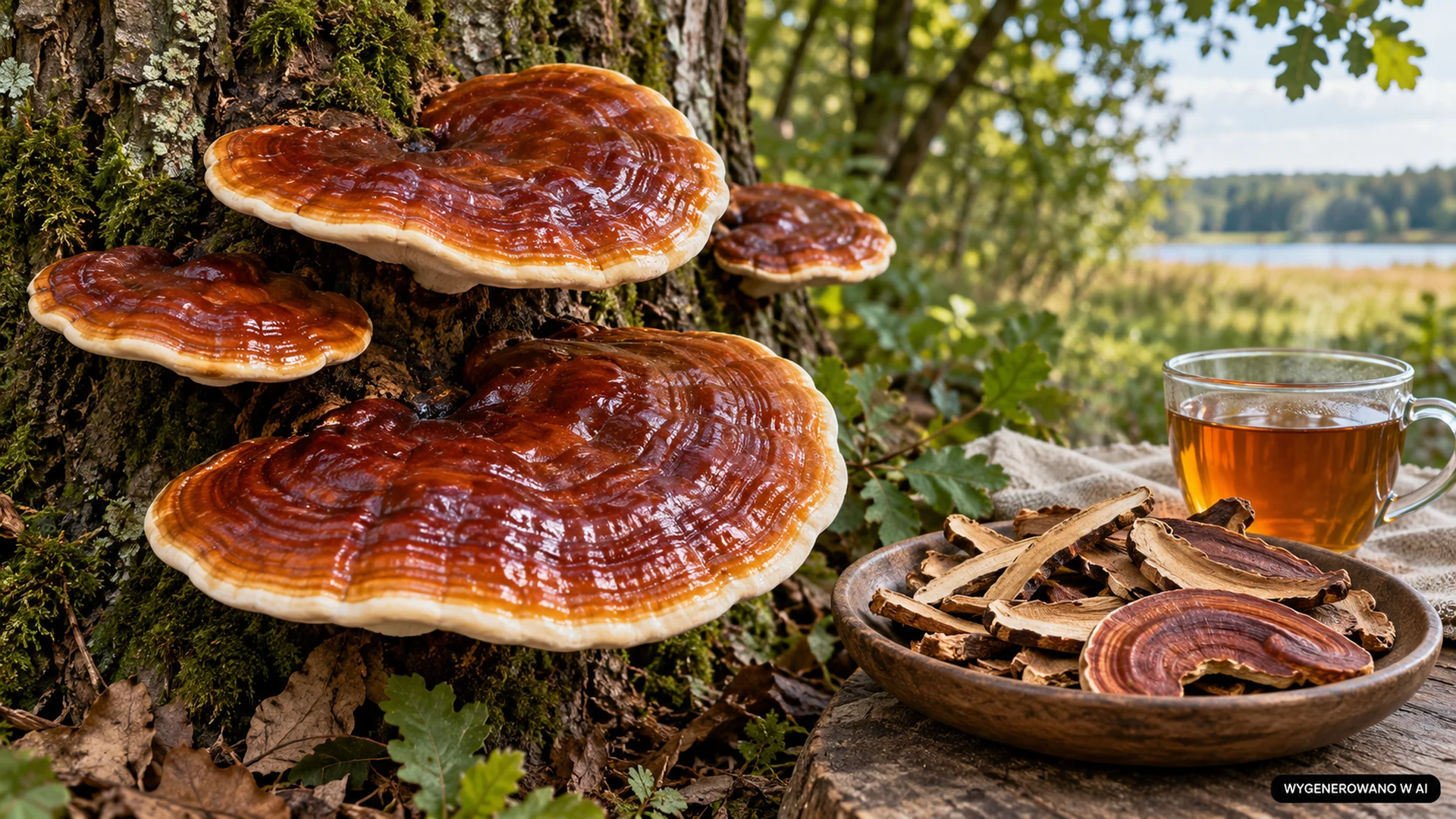 Grzyby Reishi - lakownica żółtawa (Ganoderma lucidum) opis i właściwości