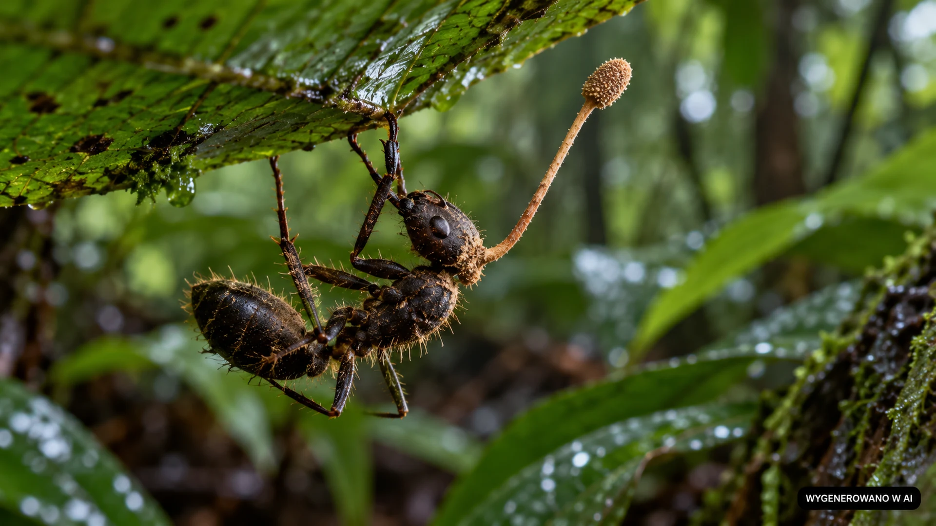 Maczużnik - grzyb zombie (Ophiocordyceps unilateralis). Jak przejmuje kontrolę nad zachowaniem mrówek?